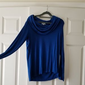 Closet Cleanout 5/$25 blue cowl neck shirt